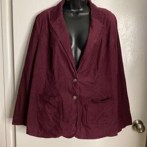 Avenue Deep Burgundy Blazer 18/20